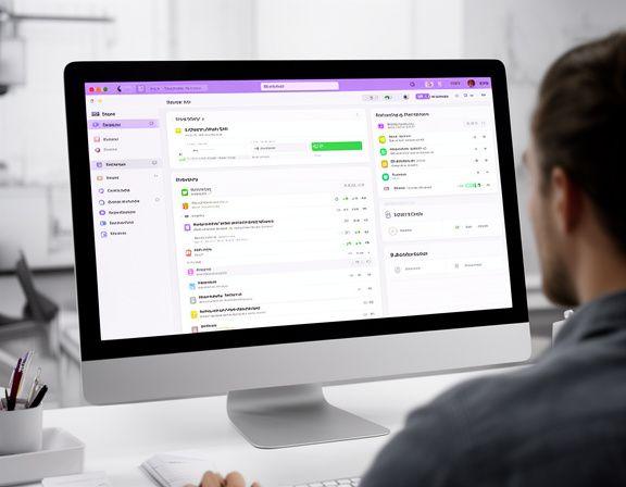 Small business owner viewing automated workflow templates in Things 3 on a Mac desktop with inventory tracking